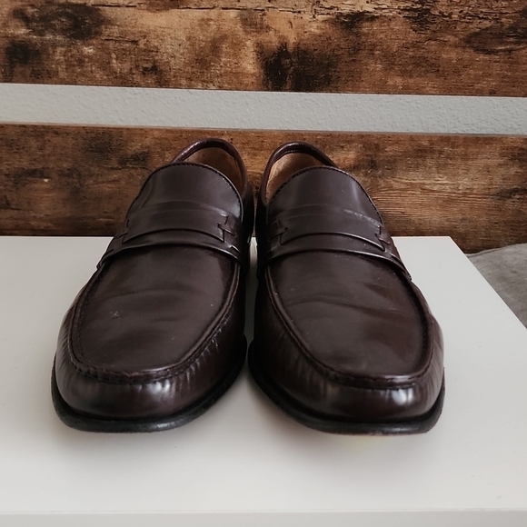 Allen Edmonds modena brown men loafers Driving Shoes Mocassin Slip On